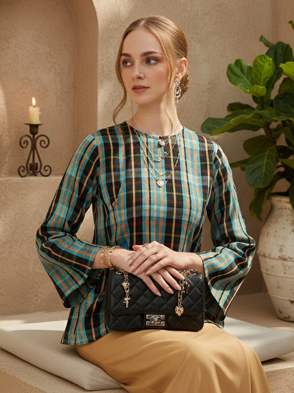 BAJU KURUNG KEDAH PESAK GYURI (FLAXEN)